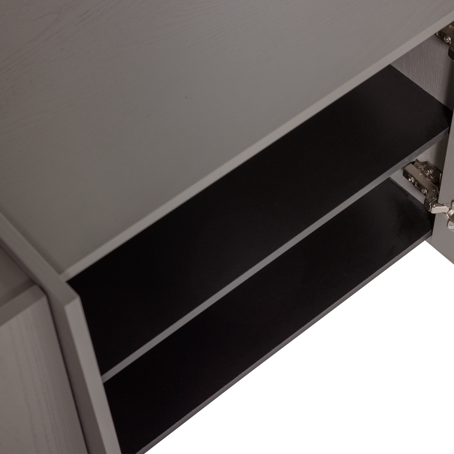 BROCK TV MEUBEL 102 CM ESSEN FINEER WARMGRIJS [fsc]