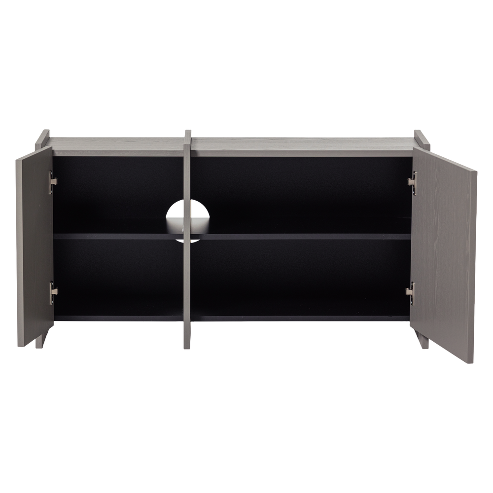 BROCK TV MEUBEL 102 CM ESSEN FINEER WARMGRIJS [fsc]