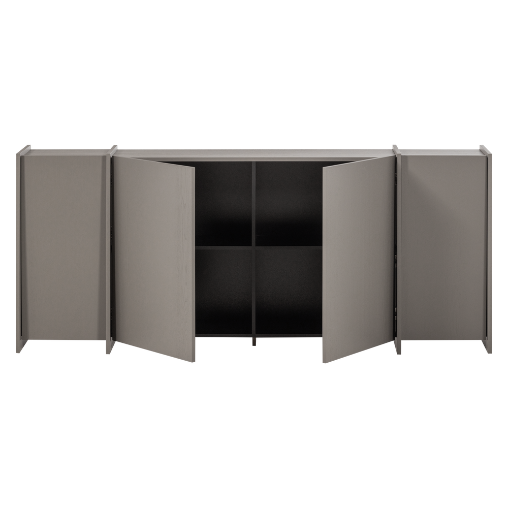 BROCK DRESSOIR 200 CM ESSEN FINEER WARMGRIJS [fsc]