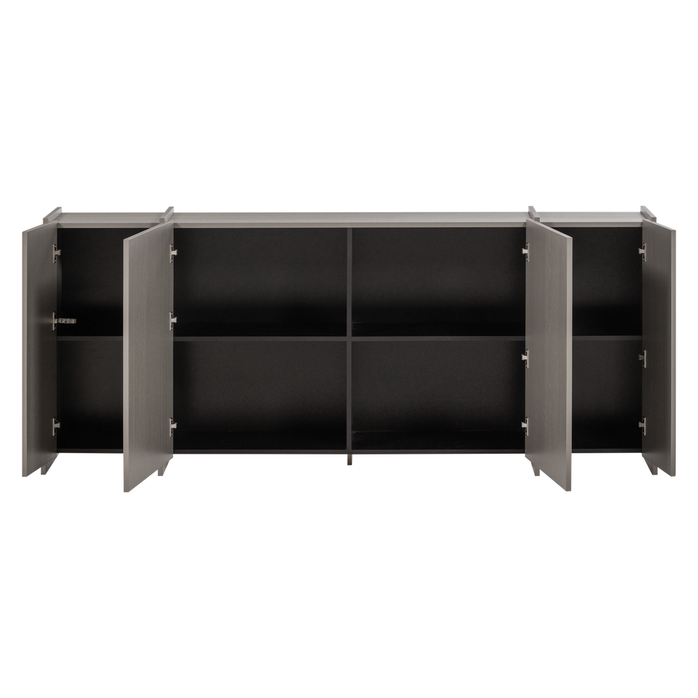 BROCK DRESSOIR 200 CM ESSEN FINEER WARMGRIJS [fsc]