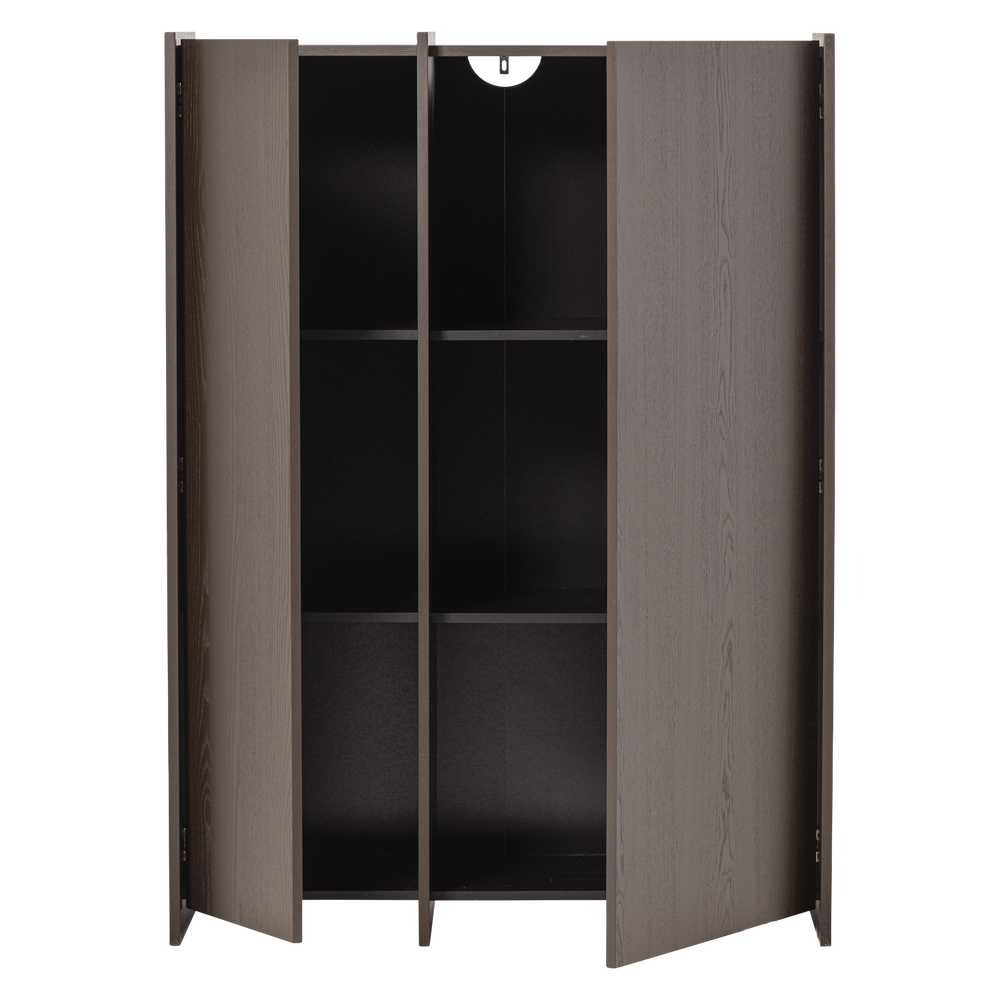 BROCK 2-DEURS KAST ESSEN FINEER MIDDENBRUIN [fsc]