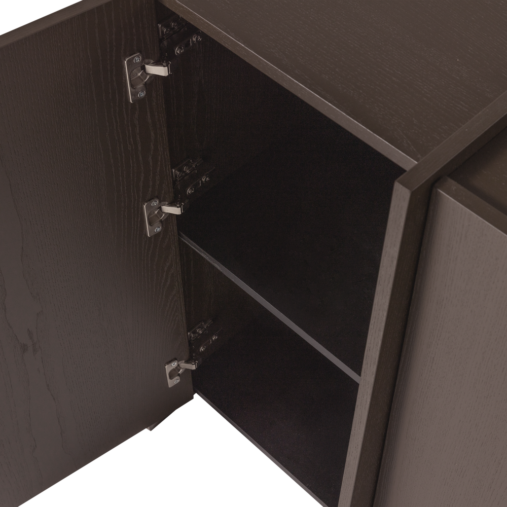 BROCK 2-DEURS KAST ESSEN FINEER MIDDENBRUIN [fsc]