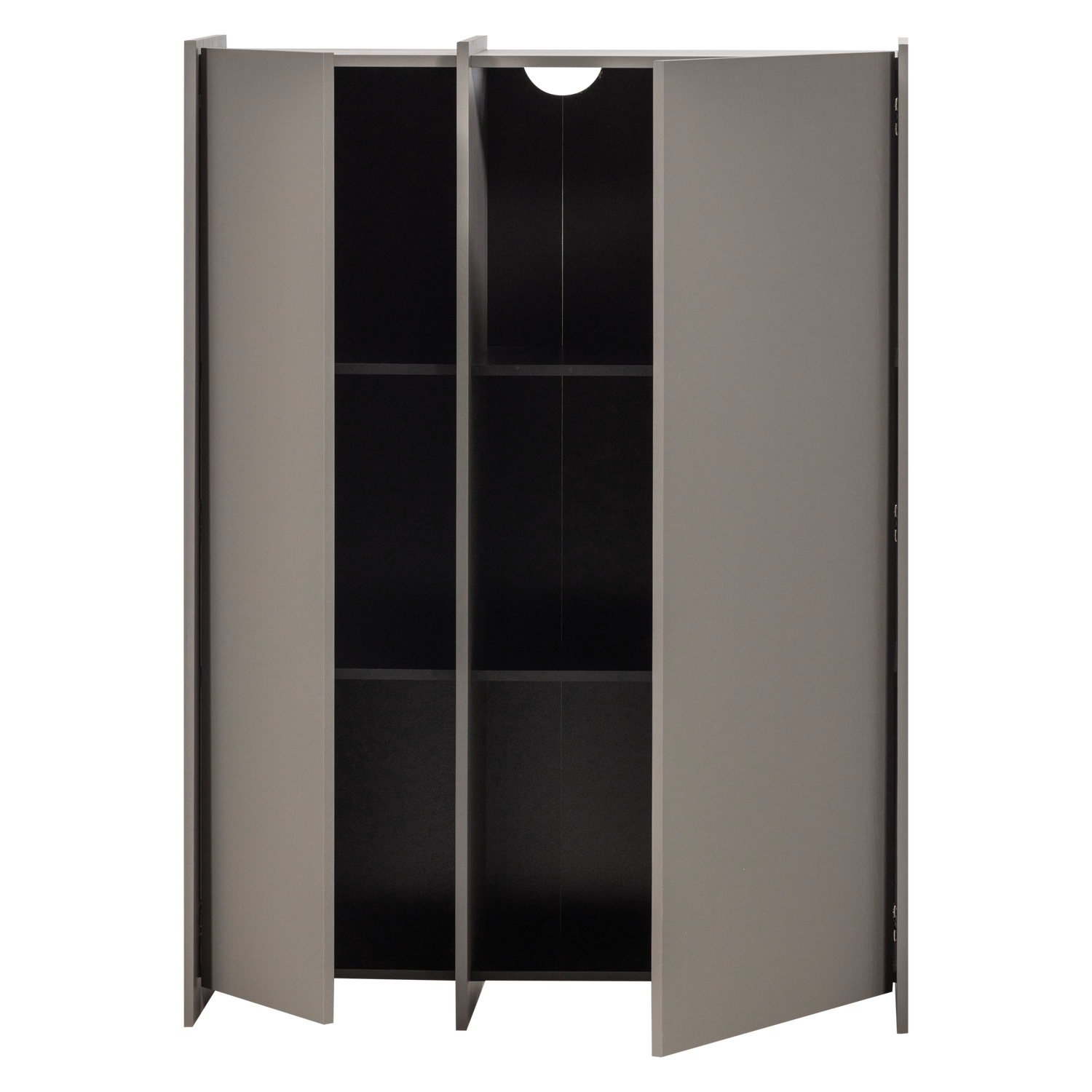 BROCK 2-DEURS KAST ESSEN FINEER WARMGRIJS [fsc]