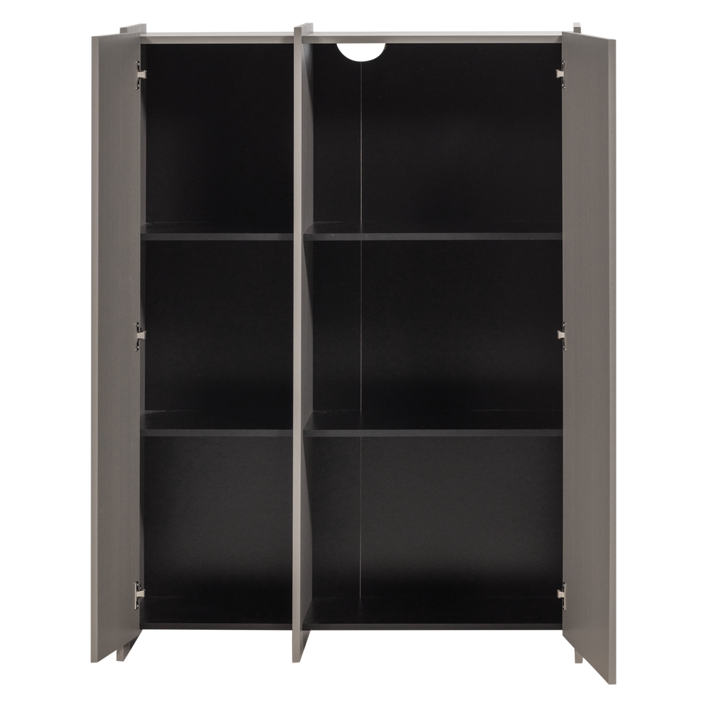 BROCK 2-DEURS KAST ESSEN FINEER WARMGRIJS [fsc]