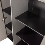 BROCK 2-DEURS KAST ESSEN FINEER WARMGRIJS [fsc]