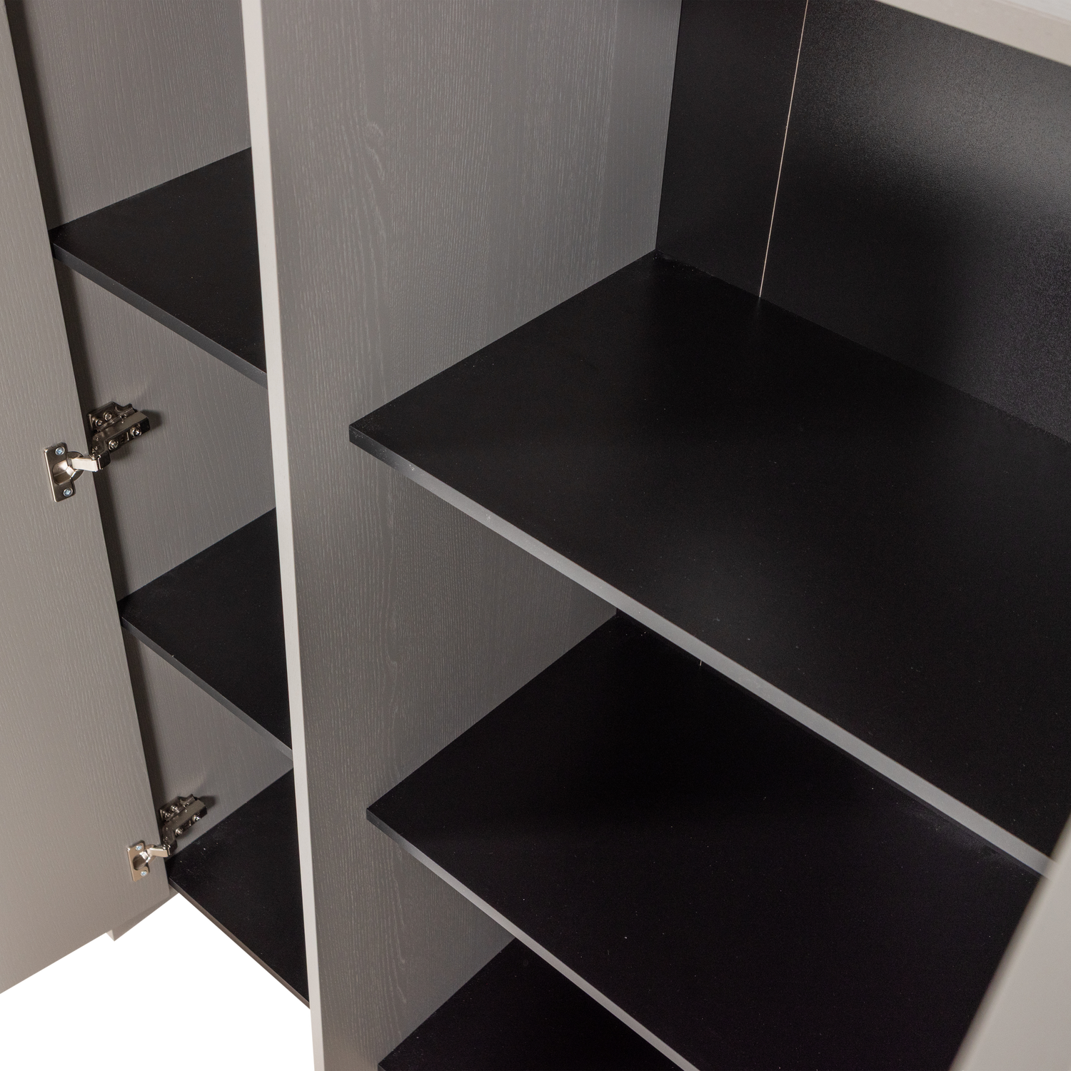 BROCK 2-DEURS KAST ESSEN FINEER WARMGRIJS [fsc]