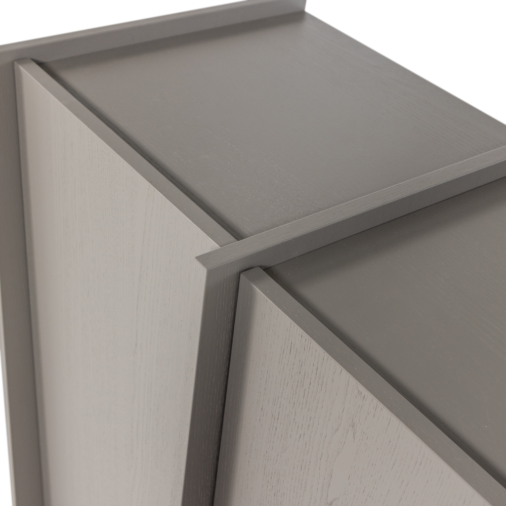 BROCK 2-DEURS KAST ESSEN FINEER WARMGRIJS [fsc]