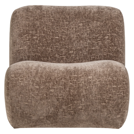 Nomu fauteuil craquelé velvet lichtbruin
