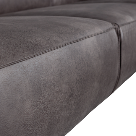 STATEMENT 3-ZITS BANK 230 CM ECOLEER DONKERGRIJS