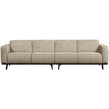 STATEMENT 4-ZITS BANK 280 CM STRUCTURE VELVET WHEATFIELD