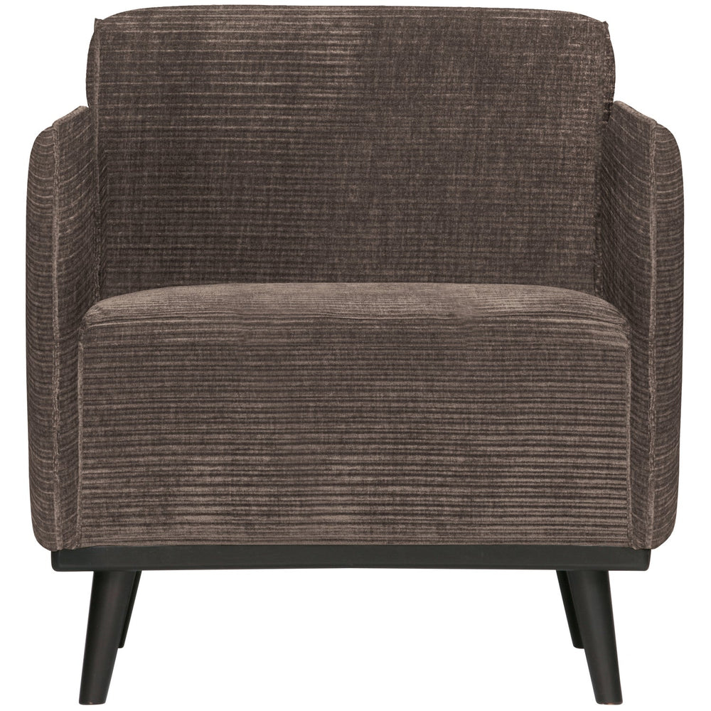 STATEMENT FAUTEUIL MET ARM RIBSTOF TAUPE