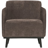 STATEMENT FAUTEUIL MET ARM RIBSTOF TAUPE