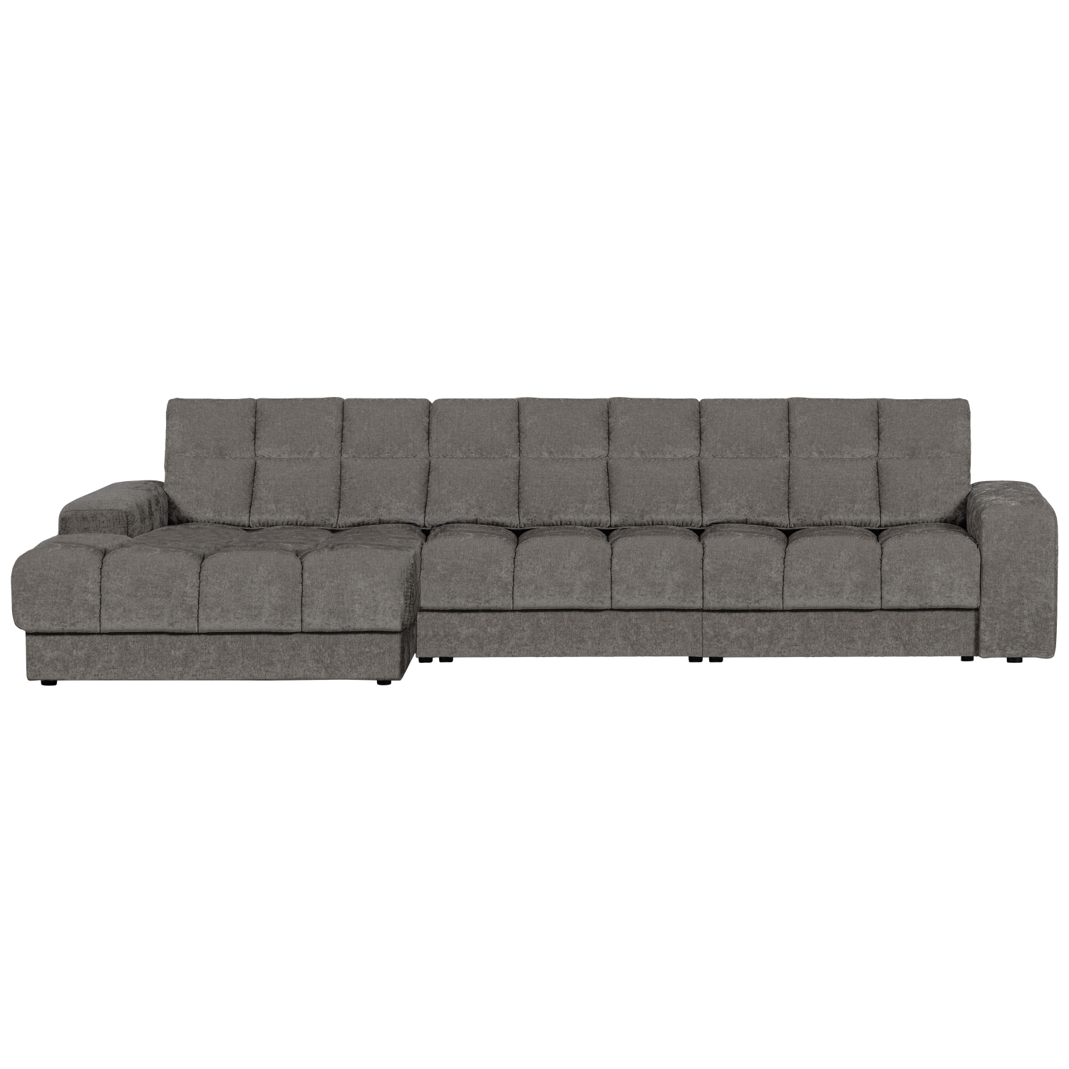 SECOND DATE CHAISE LONGUE LINKS VELVET GRIJS