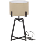 WOOOD - Holly tafellamp zwart/naturel