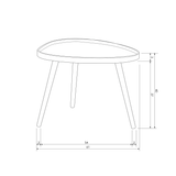 MAE BIJZETTAFEL ORGANISCH MDF/GRENEN SEPIA