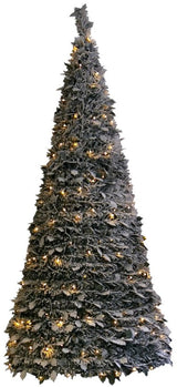 Pop-up kunst kerstboom met sneeuw en 150 LEDs - 120 cm