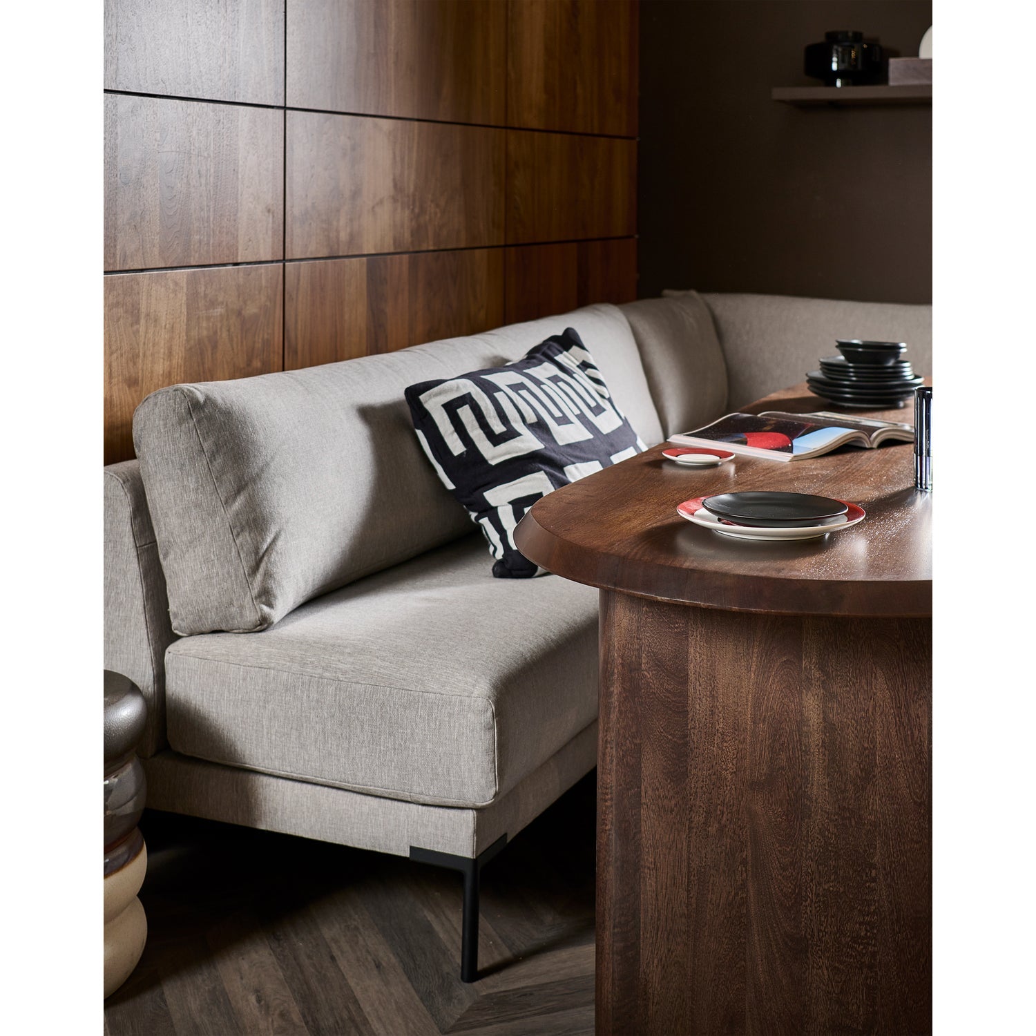 ELLIPS EETKAMERTAFEL MANGOHOUT WALNOOT 90X240 CM