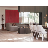 SLOPING U-VORM BANK GRIJS MELANGE