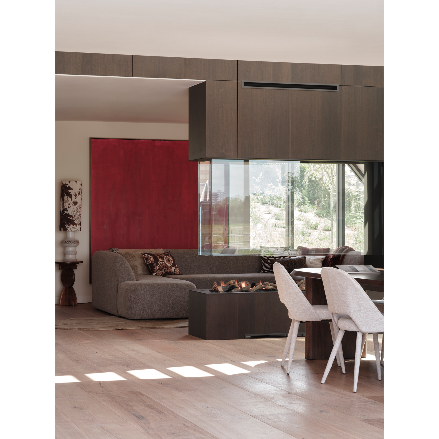 SLOPING U-VORM BANK GRIJS MELANGE