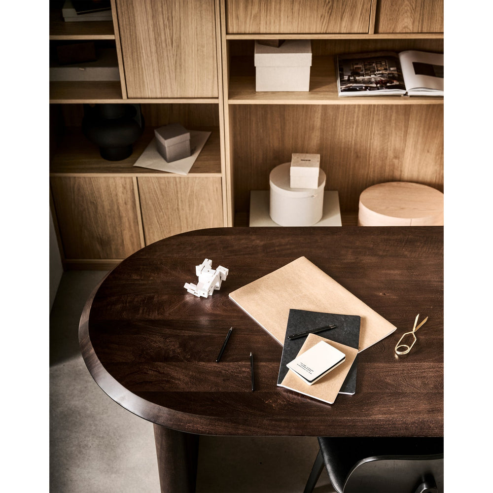 ELLIPS EETKAMERTAFEL MANGOHOUT WALNOOT 90X180 CM