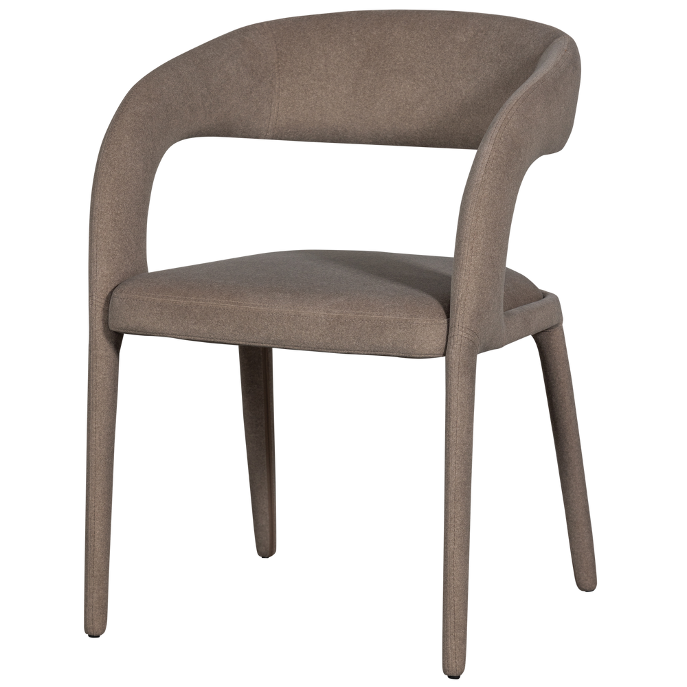 ARMS EETKAMERSTOEL VILT BRUIN