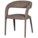 ARMS EETKAMERSTOEL VILT BRUIN