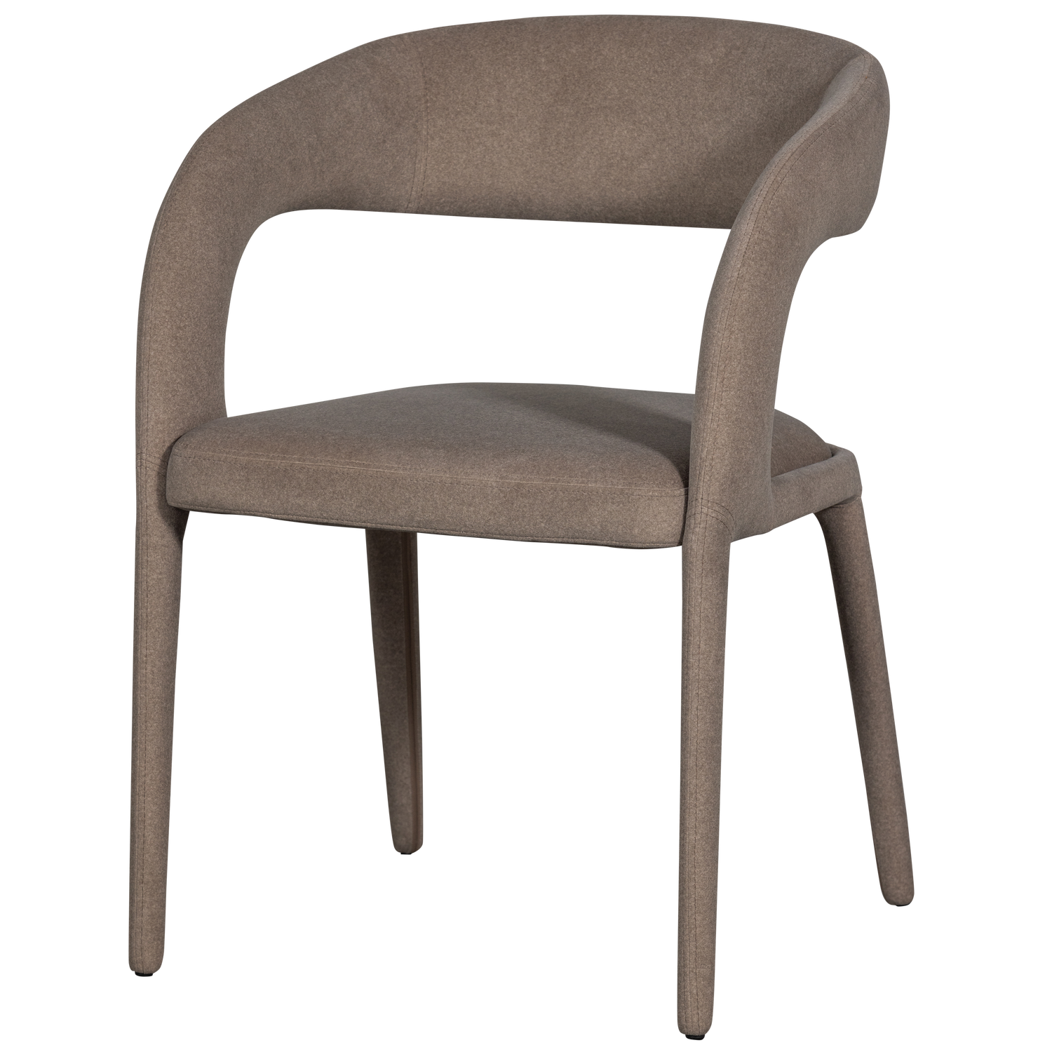 ARMS EETKAMERSTOEL VILT BRUIN