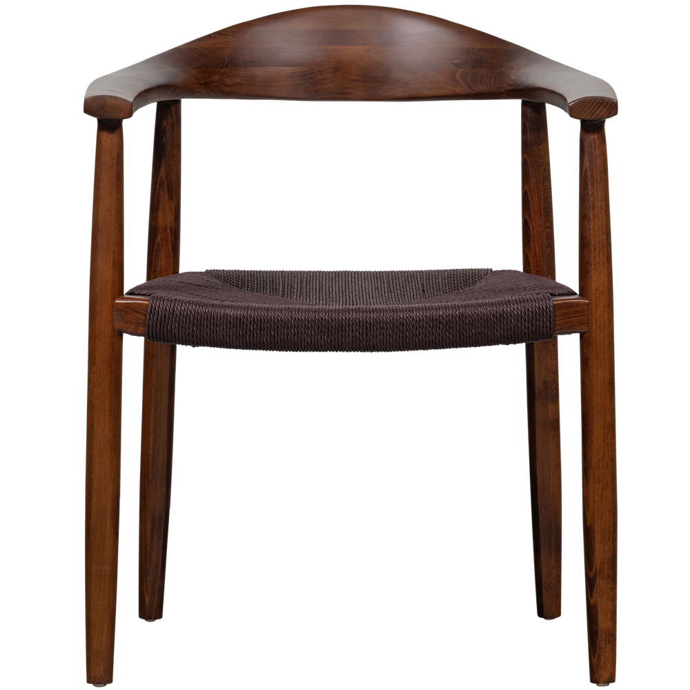 EMBRACE EETKAMERSTOEL GEVLOCHTEN ZITTING BEUKEN DONKERBRUIN