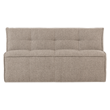 CLUSTER EETBANKJE MET RUGLEUNING BOUCLE KHAKI BRUIN