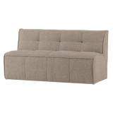 CLUSTER EETBANKJE MET RUGLEUNING BOUCLE KHAKI BRUIN