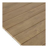 Vierkante houten tafelblad met groeven, licht houtkleurig