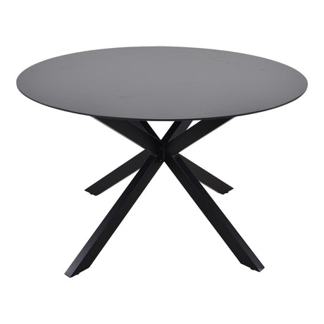 Ronde eettafelblad Ø120 cm met zwarte kruispoot