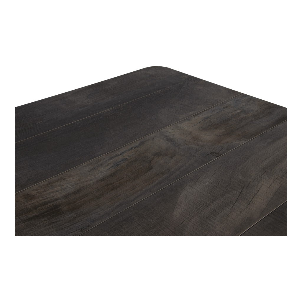 Vierkant tafelblad met donker houtnerf, zwart, 100x100 cm