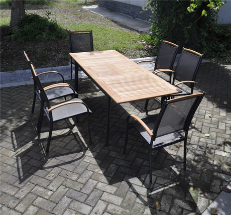 Uittrektafel Monza antraciet 152/210x89cm - Lesli Living