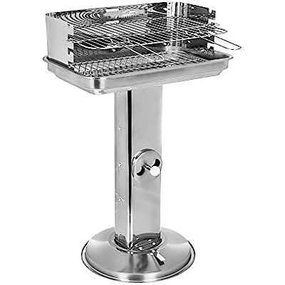 Garden Grill Zuilmodel Houtskool Barbecue RVS