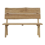 Teak boomstam bank 130 cm