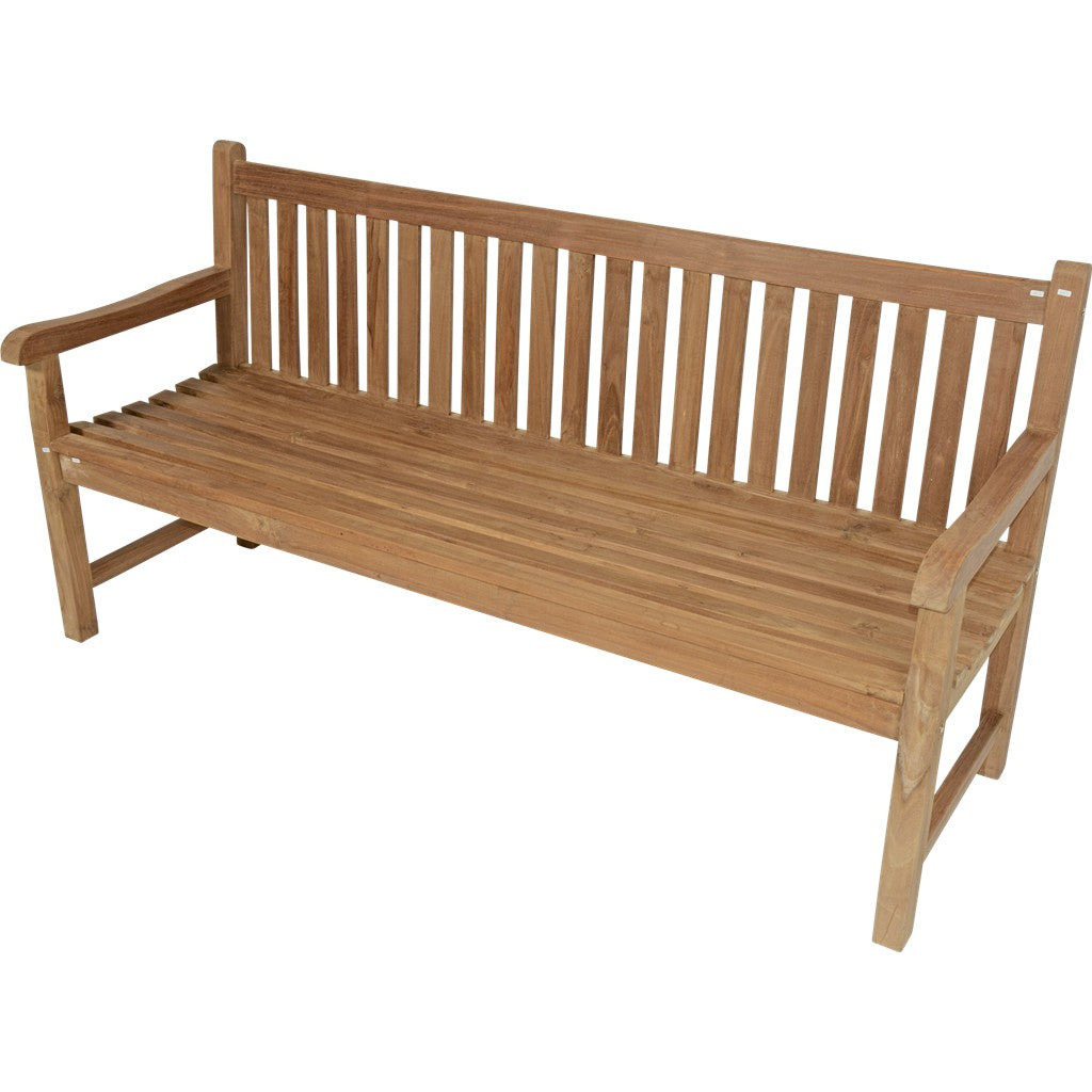 Teakbank met rechte rug 180 cm