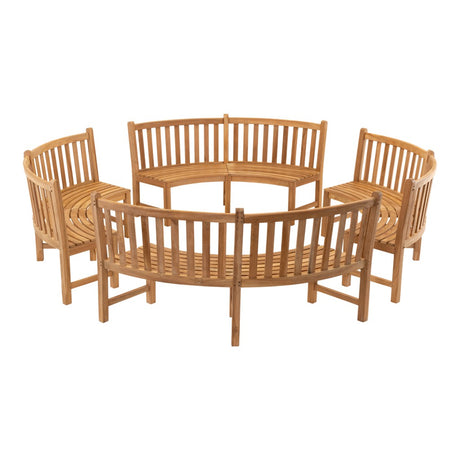 Ronde teakbank 200 cm