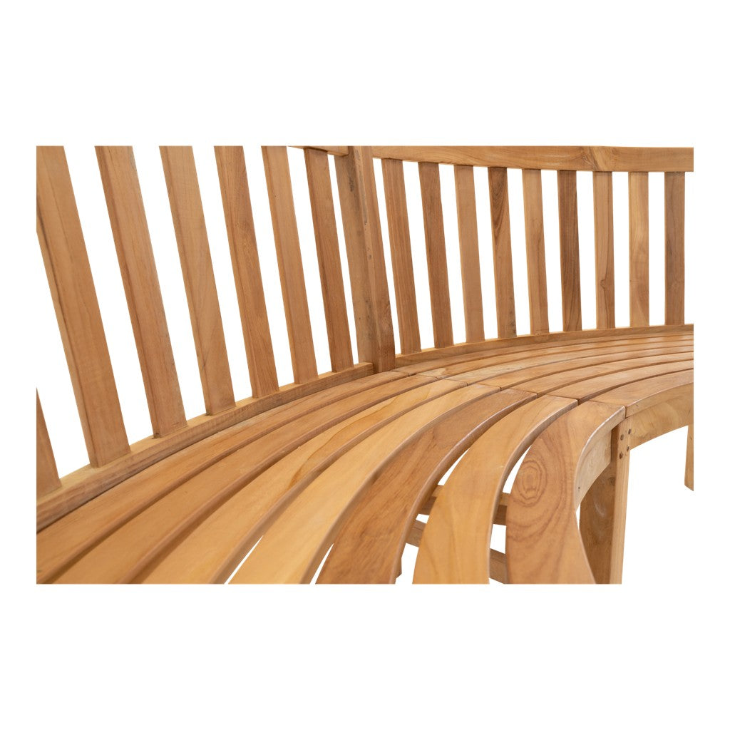 Ronde teakbank 200 cm