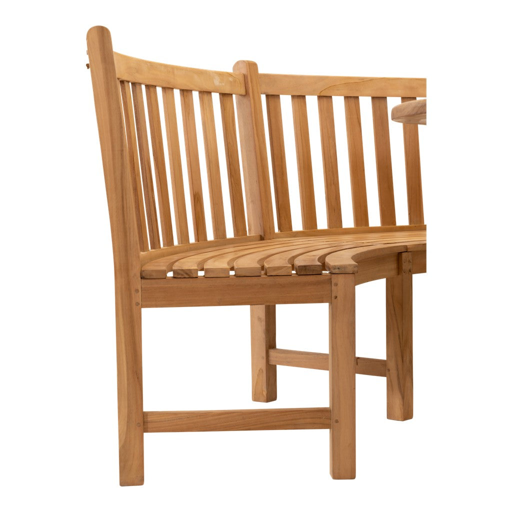 Ronde teakbank 200 cm