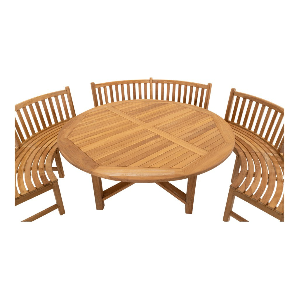 Ronde teakbank 200 cm