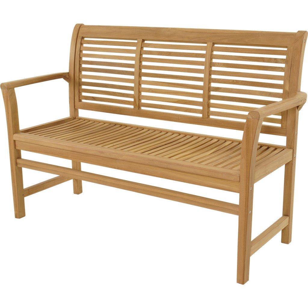 Teakhouten bank Stripe 142 cm