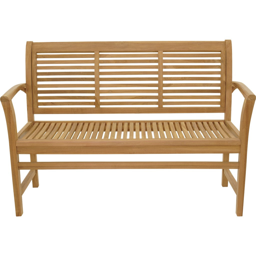 Teakhouten bank Stripe 142 cm