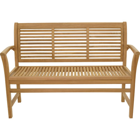 Teakhouten bank Stripe 142 cm