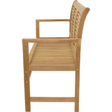 Teakhouten bank Stripe 142 cm