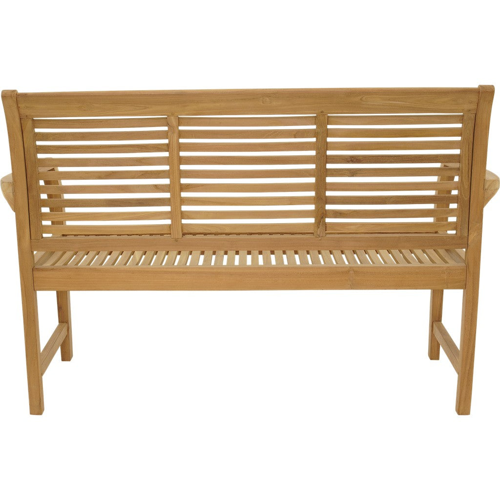 Teakhouten bank Stripe 142 cm