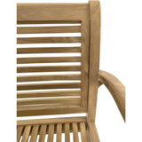 Teakhouten bank Stripe 142 cm