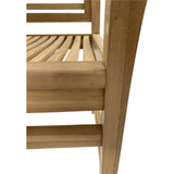 Teakhouten bank Stripe 142 cm
