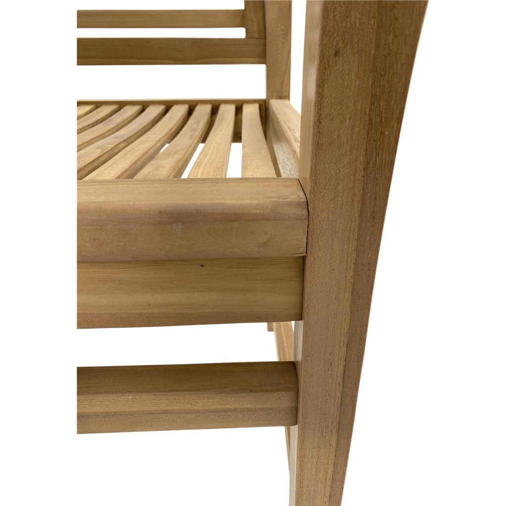 Teakhouten bank Stripe 142 cm