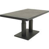 Verstelbare loungetafel Murcia zwart 140x85 cm - Lesli Living
